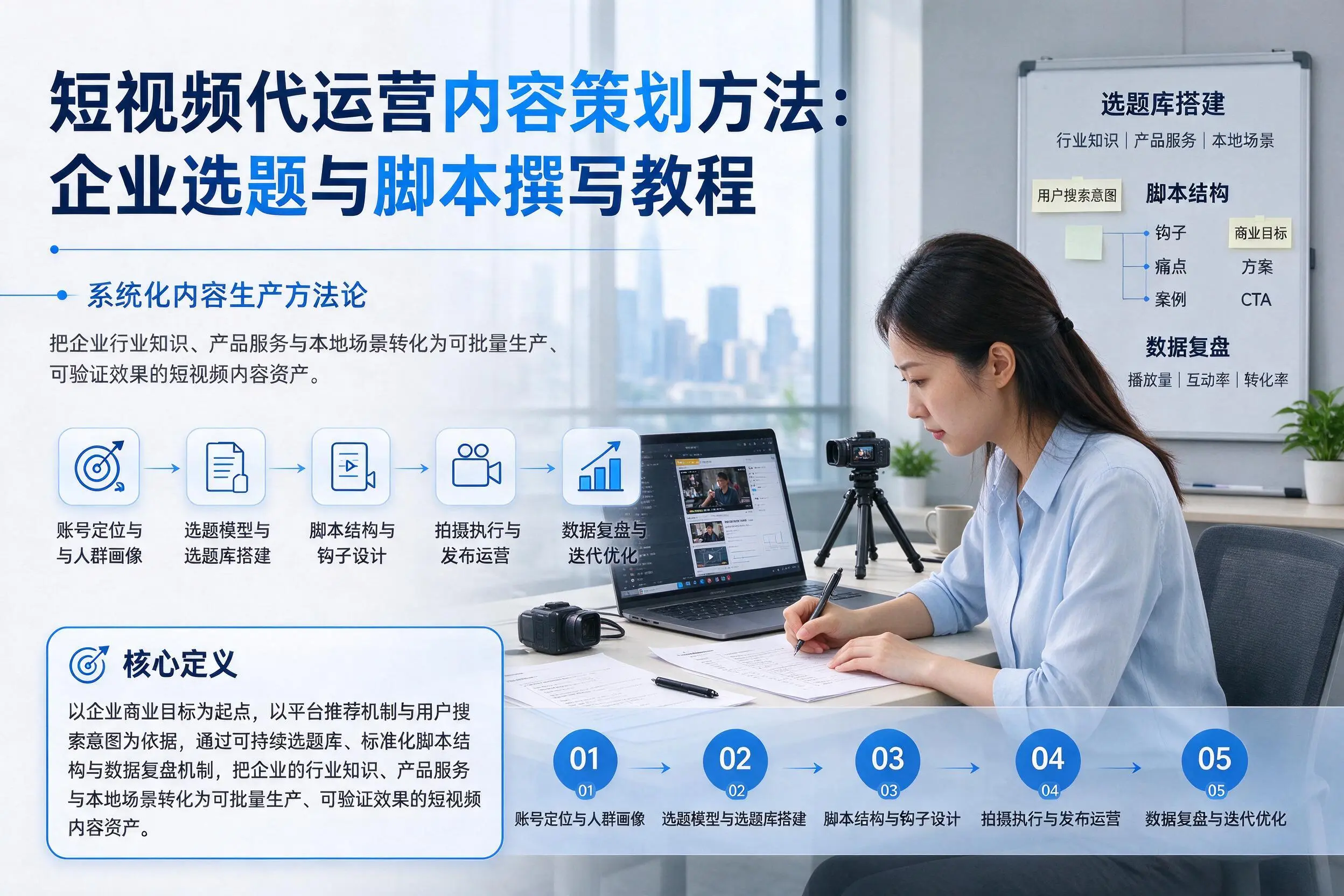 短视频代运营内容策划方法：防城港企业选题与脚本撰写教程