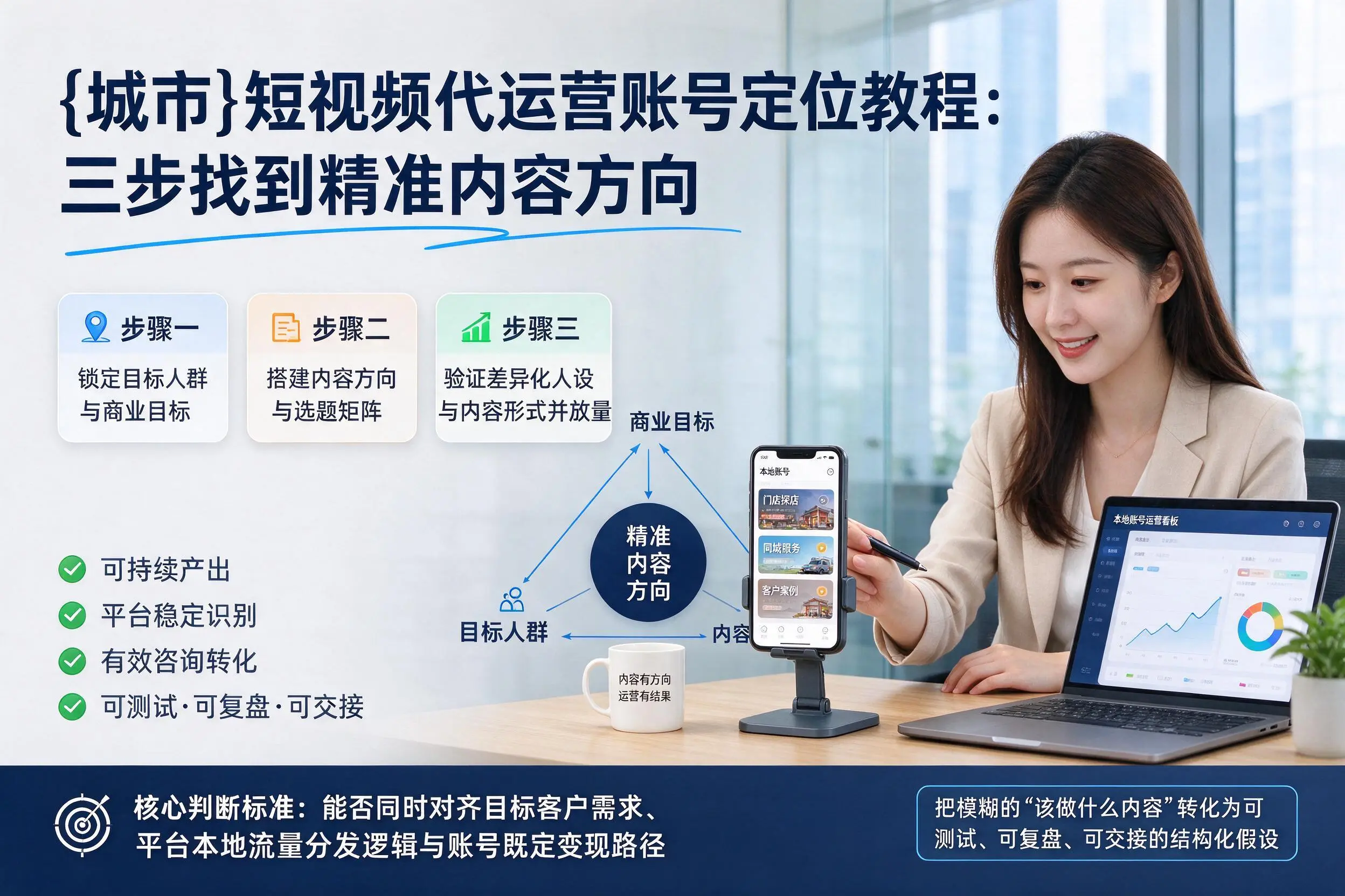 防城港短视频代运营账号定位教程：三步找到精准内容方向