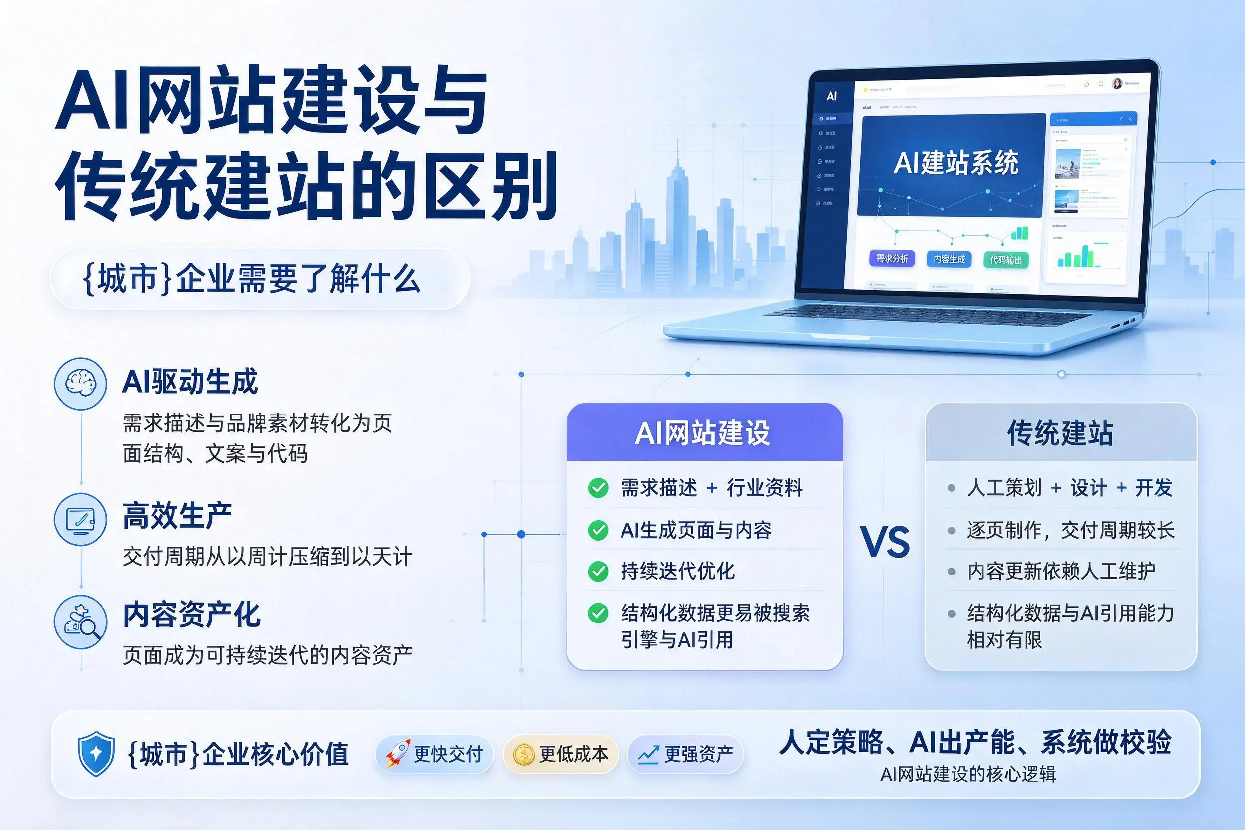 AI网站建设与传统建站的区别，防城港企业需要了解什么