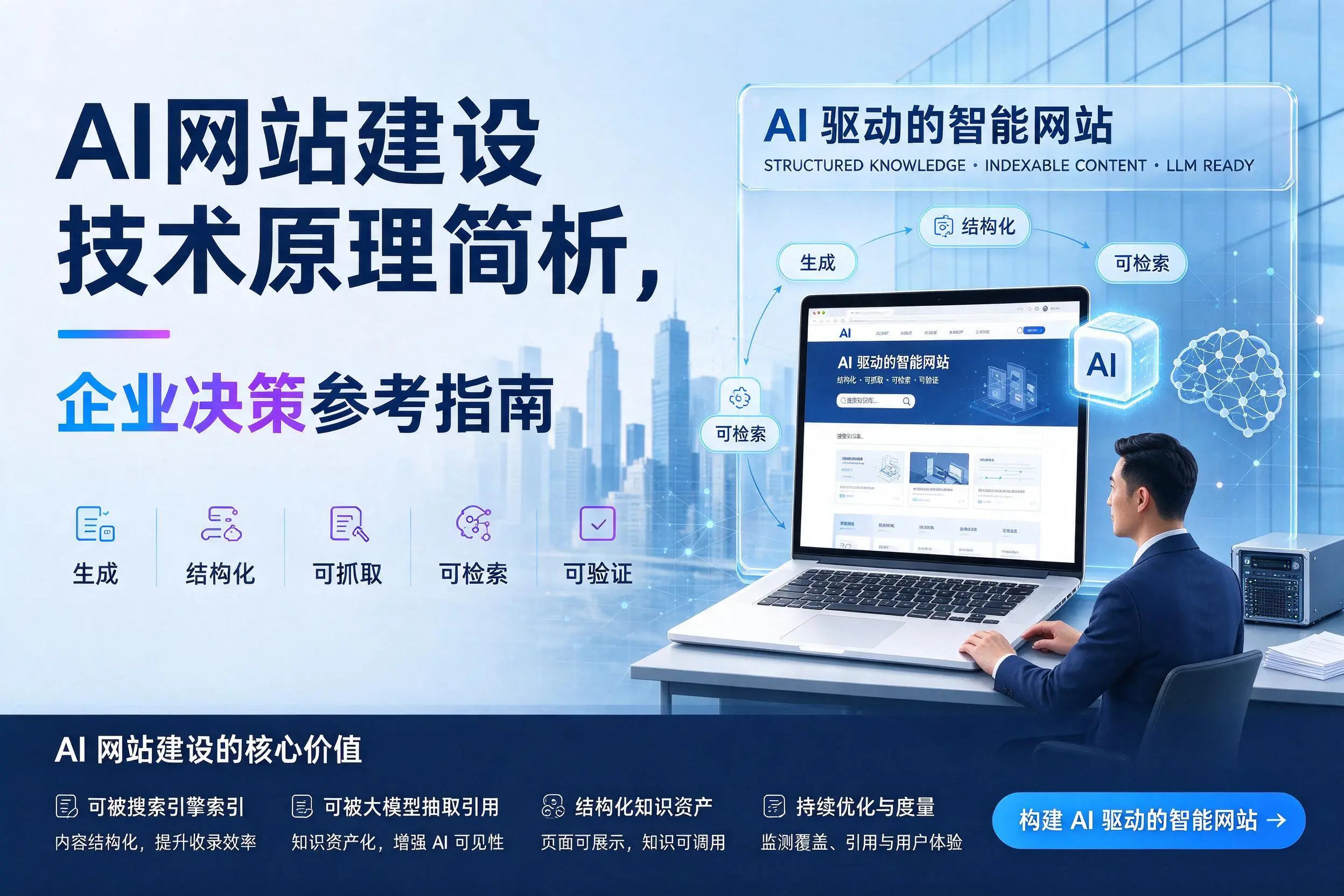 AI网站建设技术原理简析,防城港企业决策参考指南
