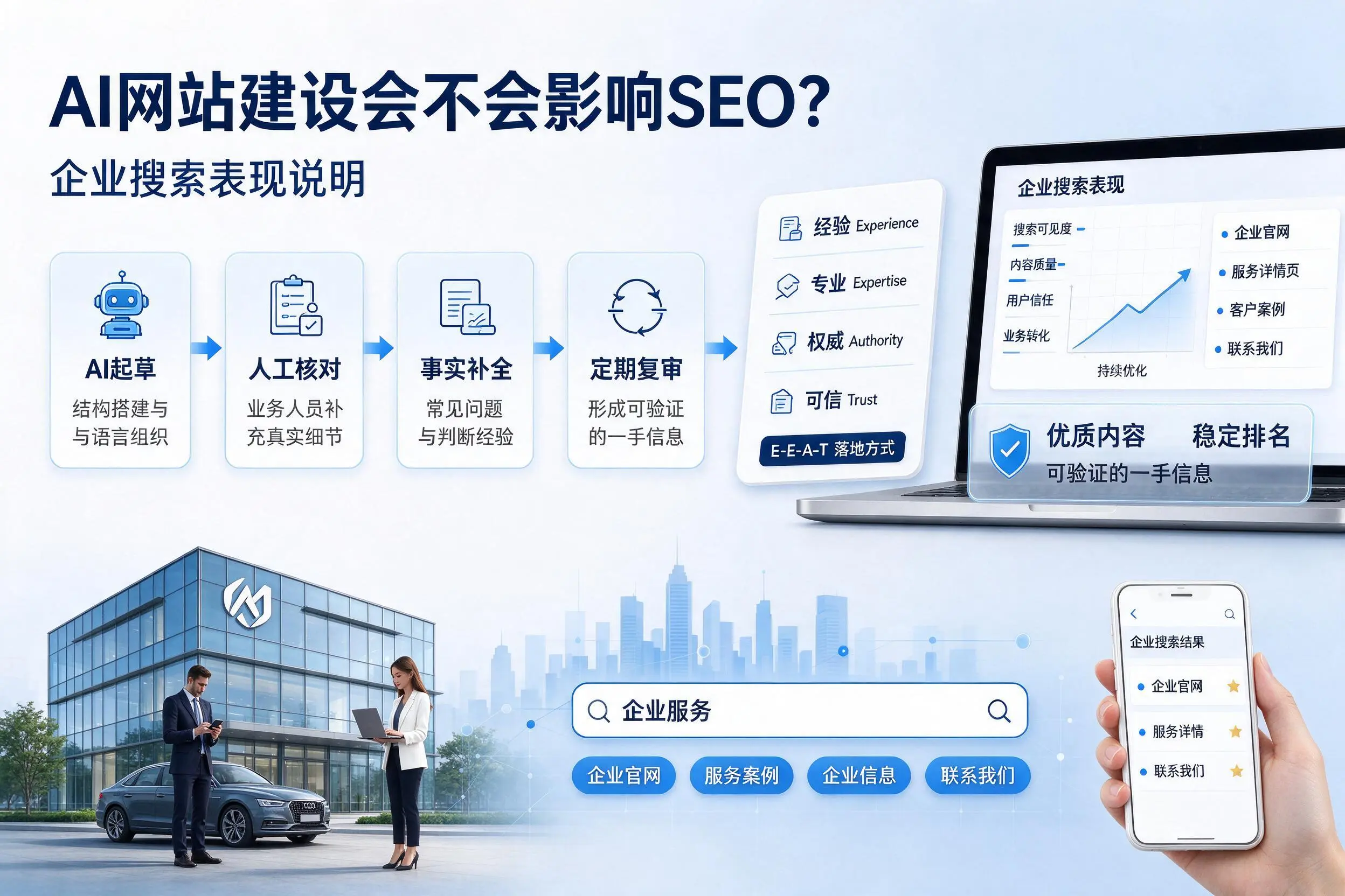AI网站建设会不会影响SEO？防城港企业搜索表现说明