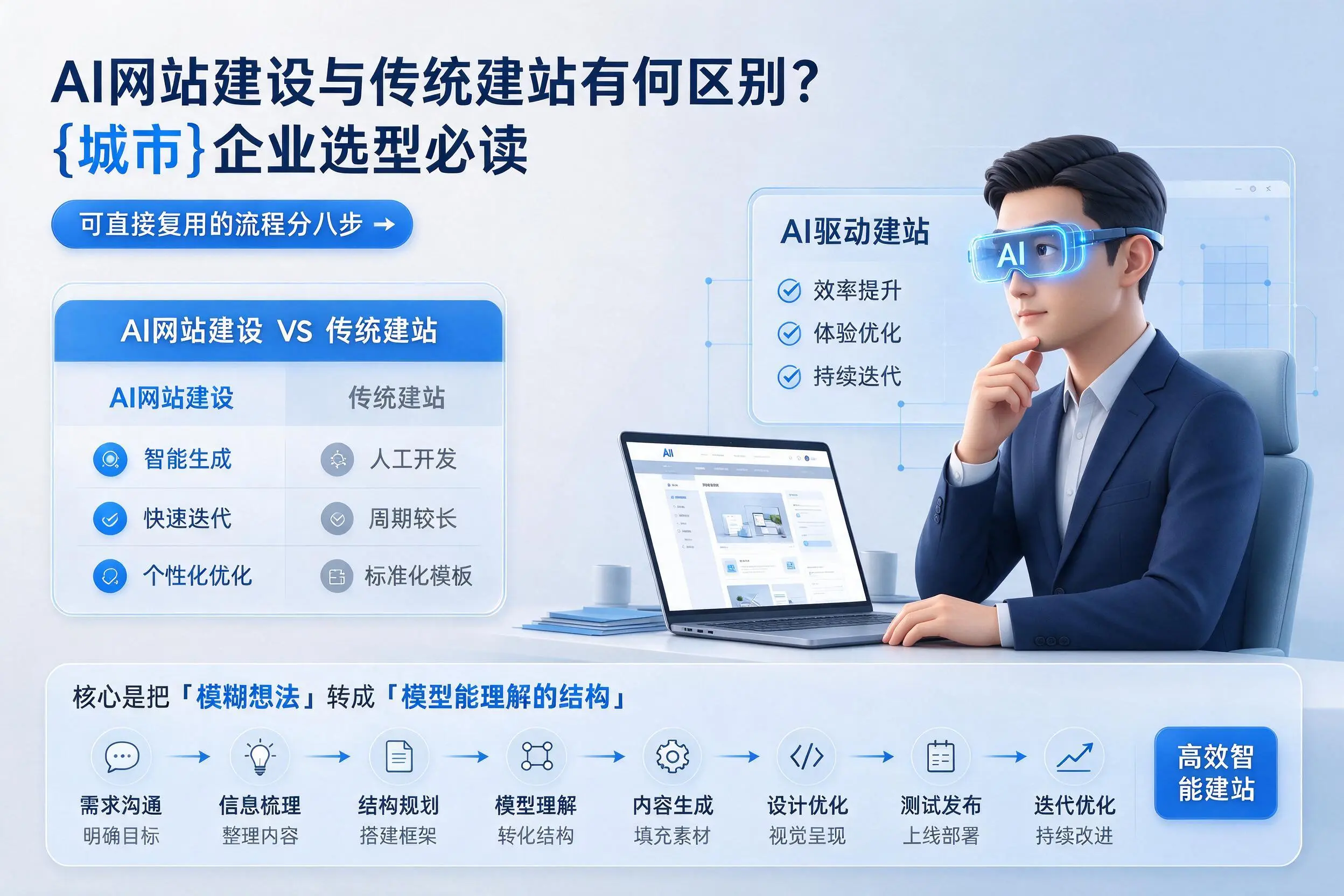 AI网站建设与传统建站有何区别？防城港企业选型必读