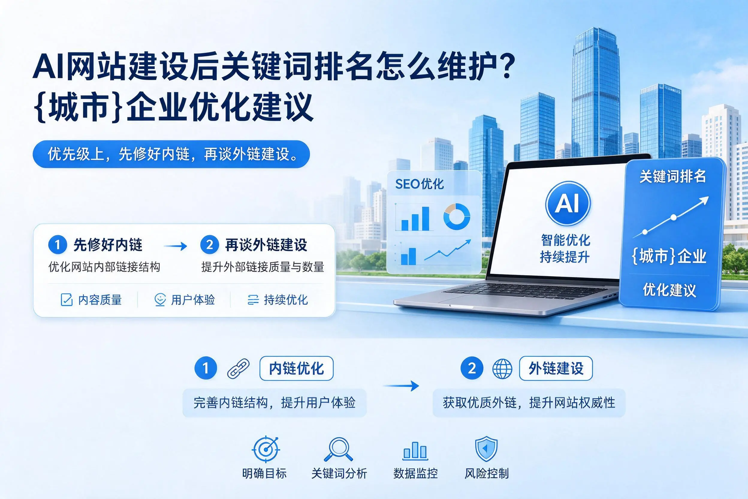 AI网站建设后关键词排名怎么维护？防城港企业优化建议