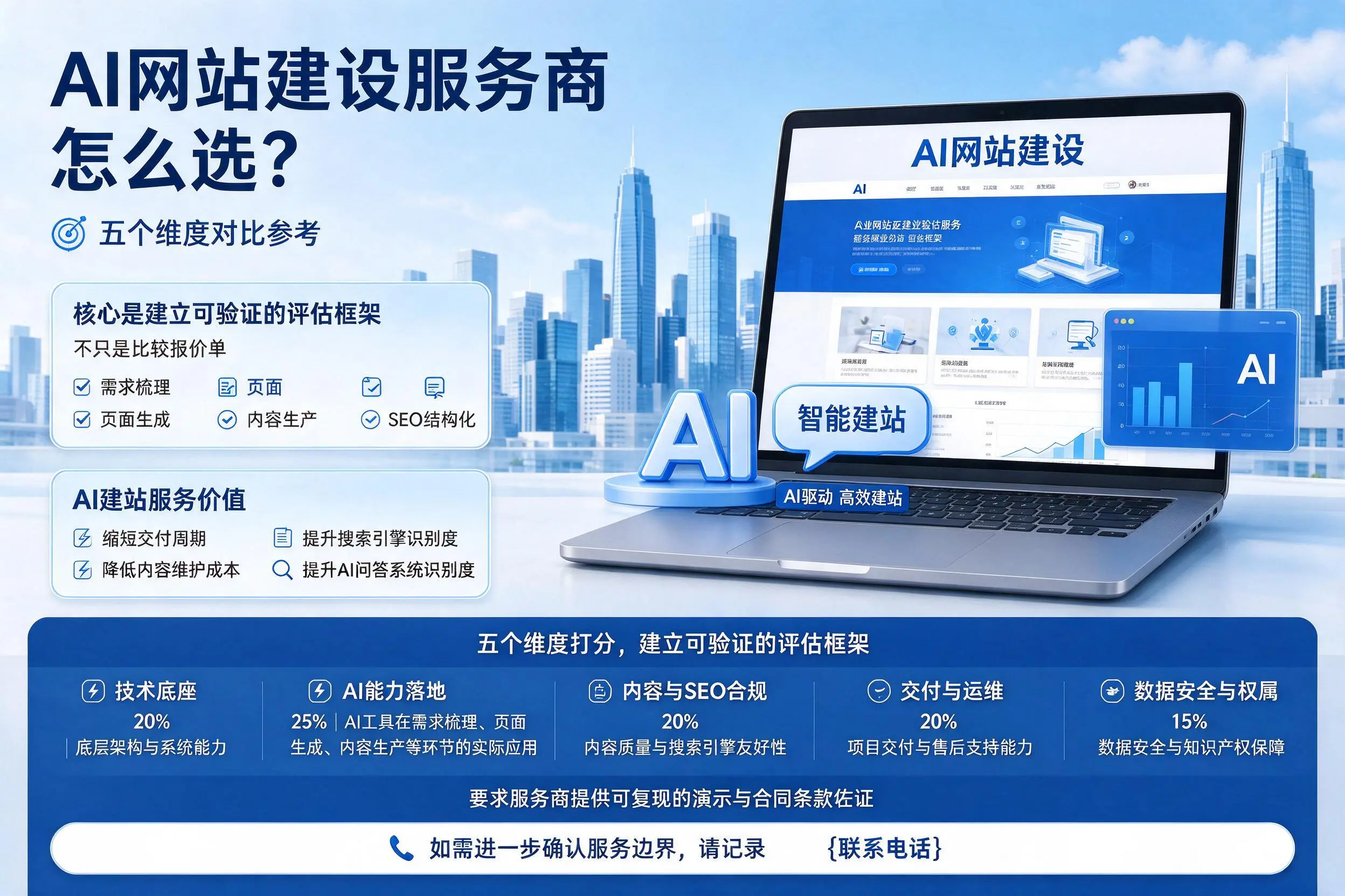 防城港AI网站建设服务商怎么选？五个维度对比参考