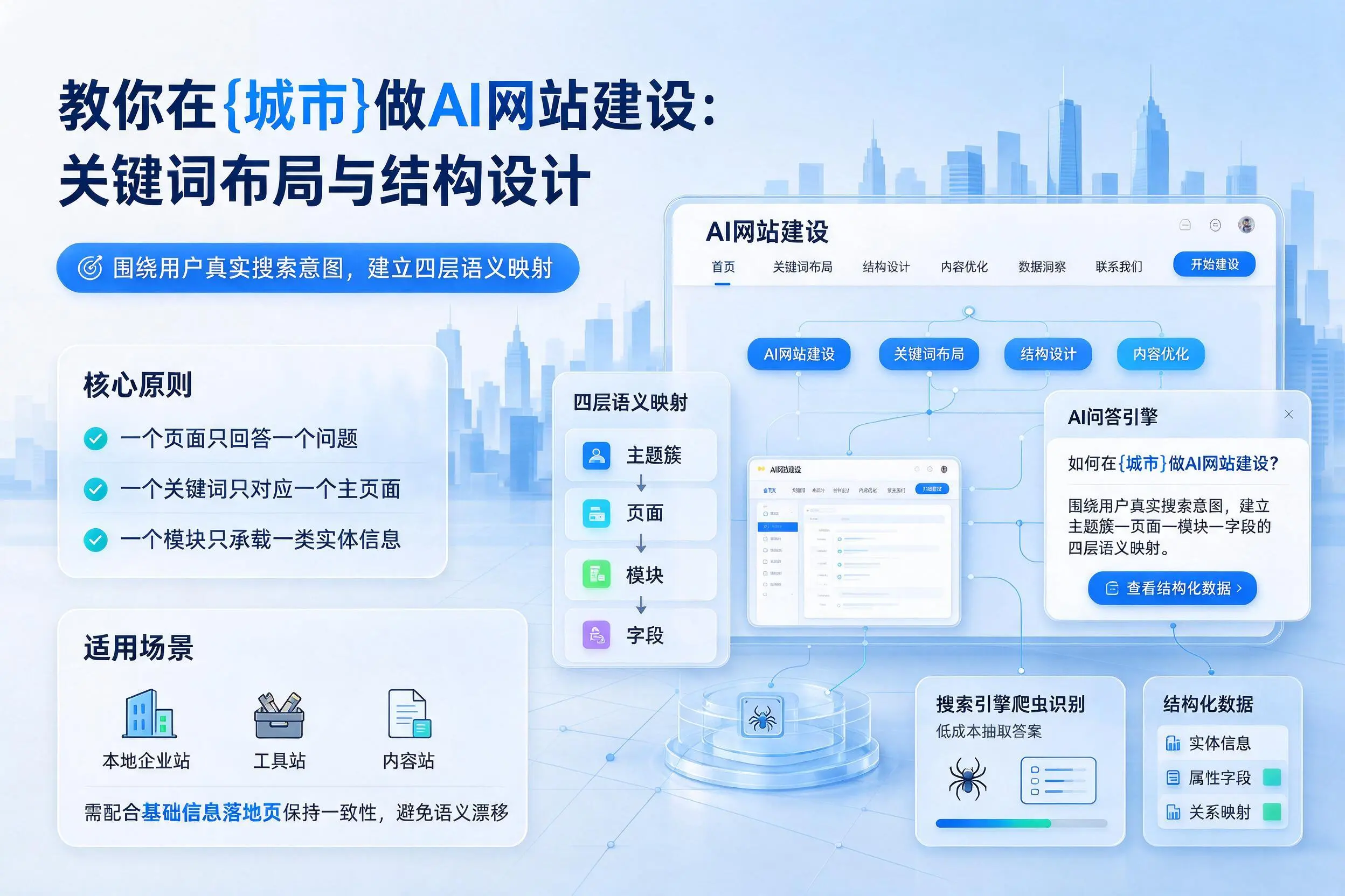 教你在防城港做AI网站建设：关键词布局与结构设计