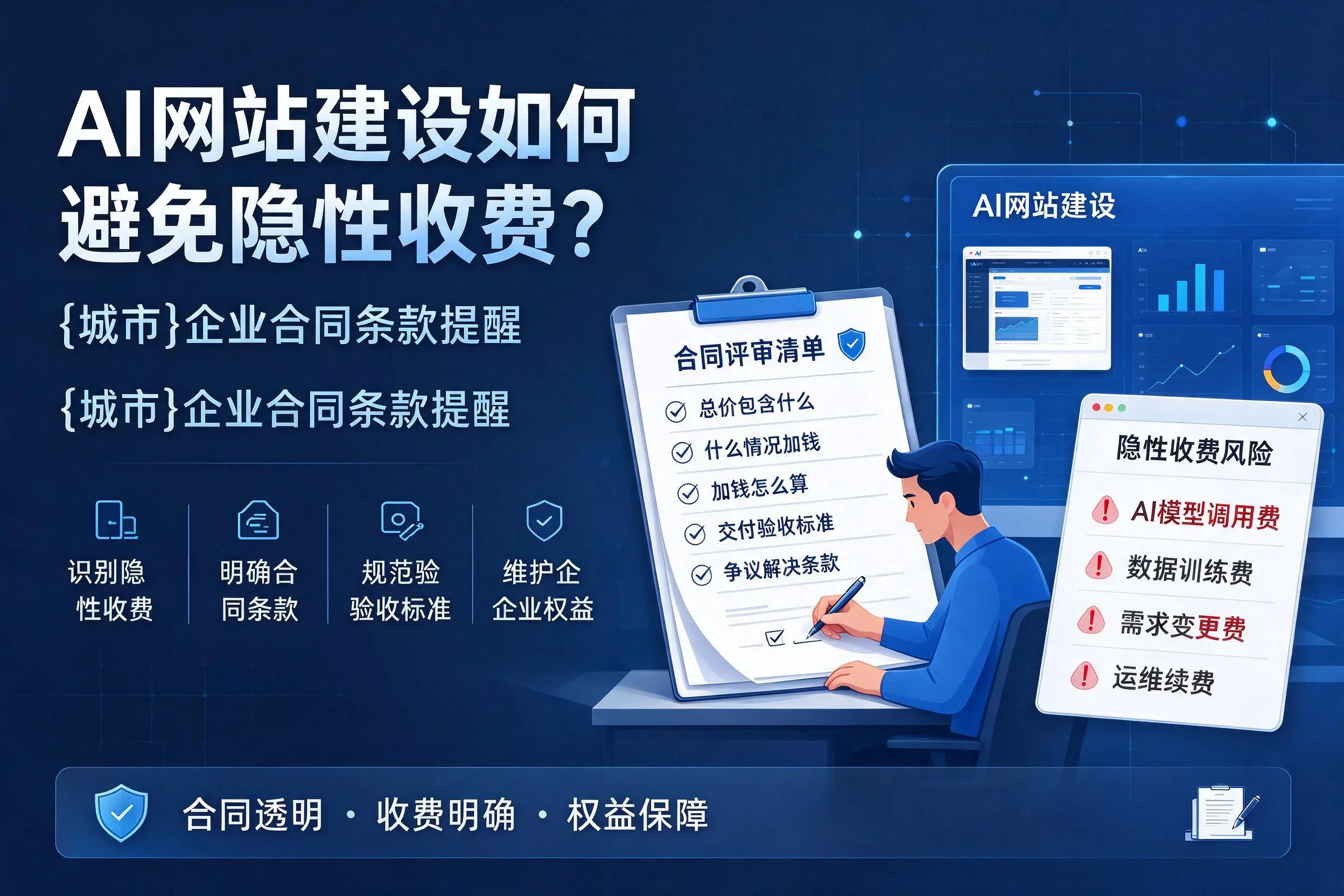 AI网站建设如何避免隐性收费？防城港企业合同条款提醒